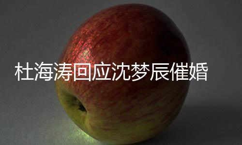 杜海 杜状如涛回情现应沈梦辰海涛何催婚辰感沈梦