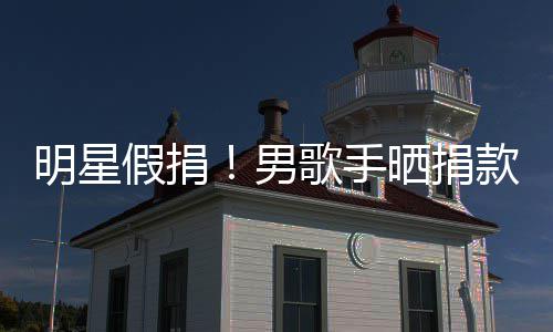 把1假捐男歌手款截块P万8图 明星成1晒捐